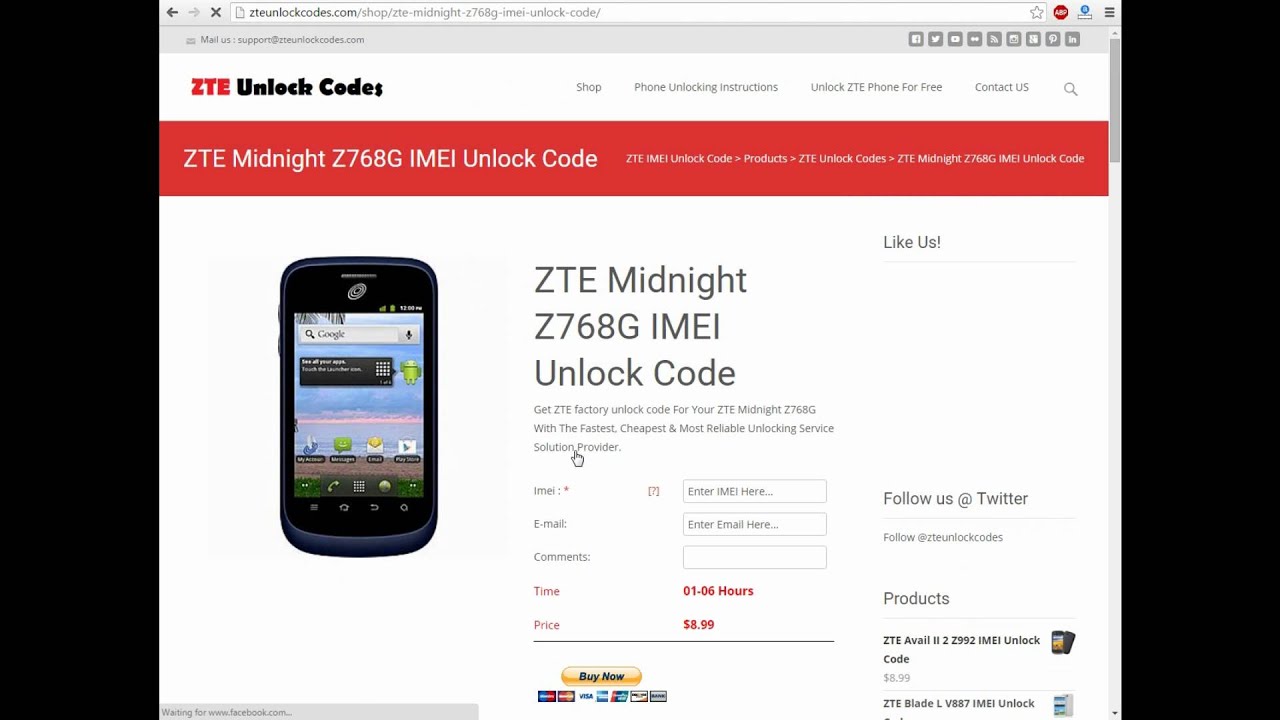 free zte phone unlock codes